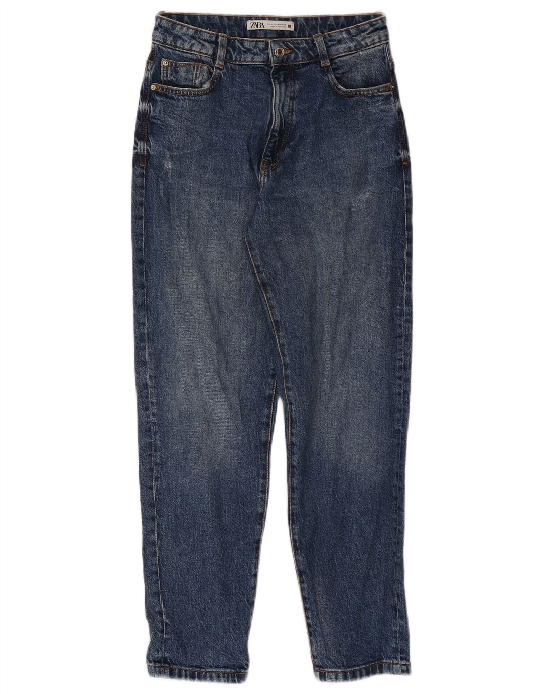 Женские зауженные джинсы Zara EU 38, маленькие W28 L28, синие