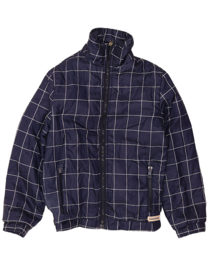 Женский бомбер VINTAGE UK 14, большая темно-синяя клетка