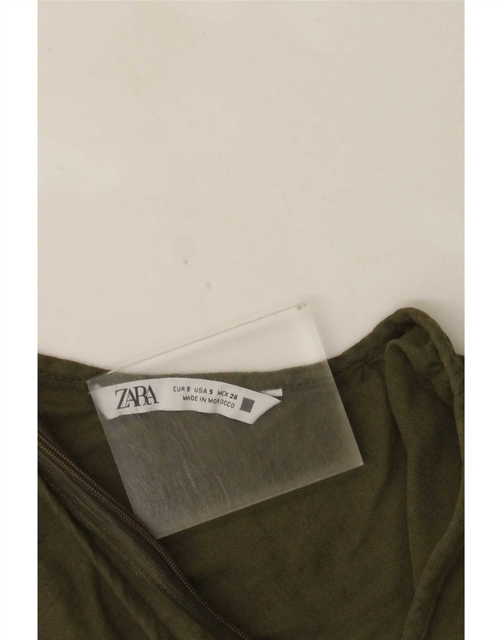 Женский комбинезон без рукавов Zara UK 10, маленький, хаки