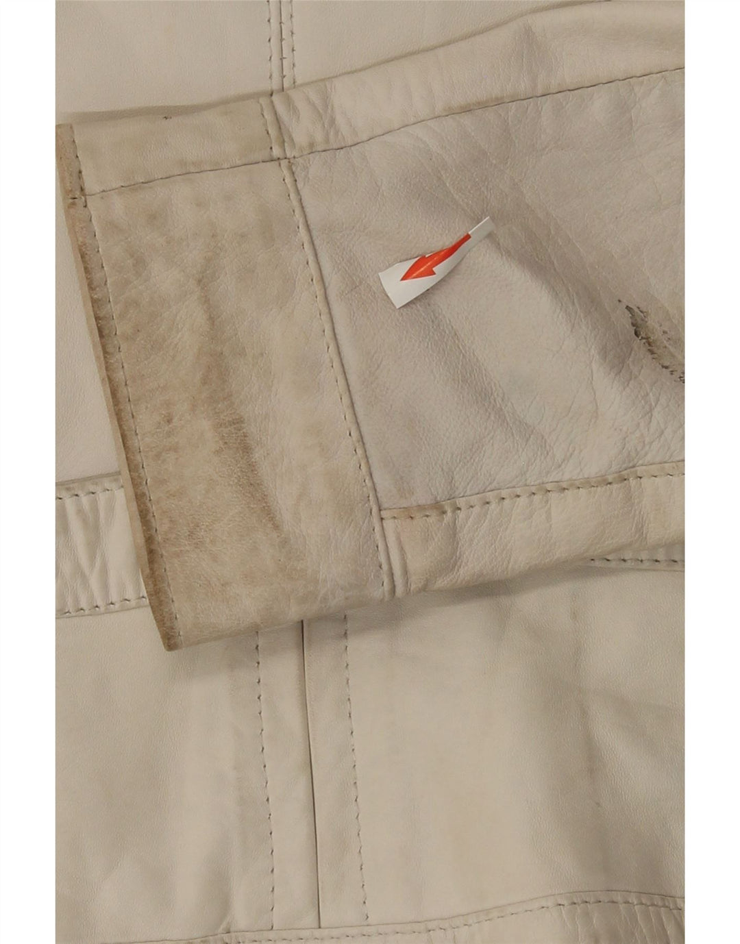 Kor@Kor Женская кожаная куртка IT 48 XL Off White Leather