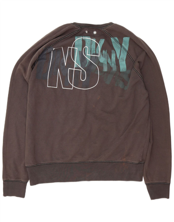 Мужской свитшот с рисунком Dkny, XL, серый хлопок