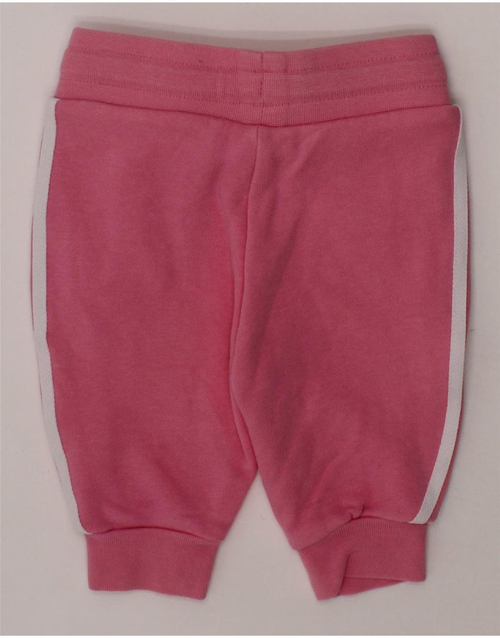 ADIDAS Baby Girls Joggers Tracksuit Trousers 3-6 Months Pink Cotton Vintage Adidas and Second-Hand Adidas from Messina Hembry 