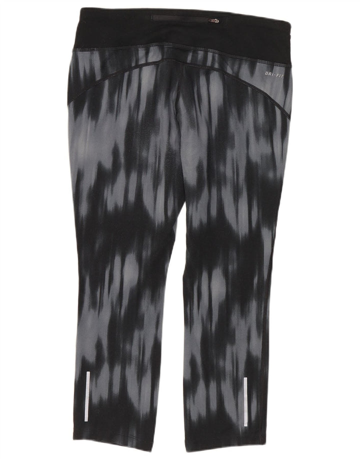 Женские леггинсы-капри Nike Dri Fit UK 12, средний синий полиэстер тай-дай