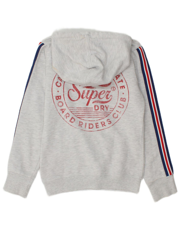 Женский джемпер с капюшоном Superdry UK 6 XS, серый в крапинку, хлопок