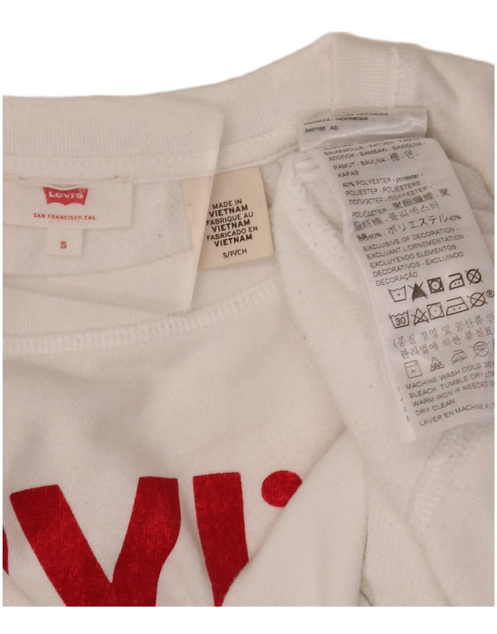 Женский свитер оверсайз LEVI'S UK 10, маленький белый хлопок