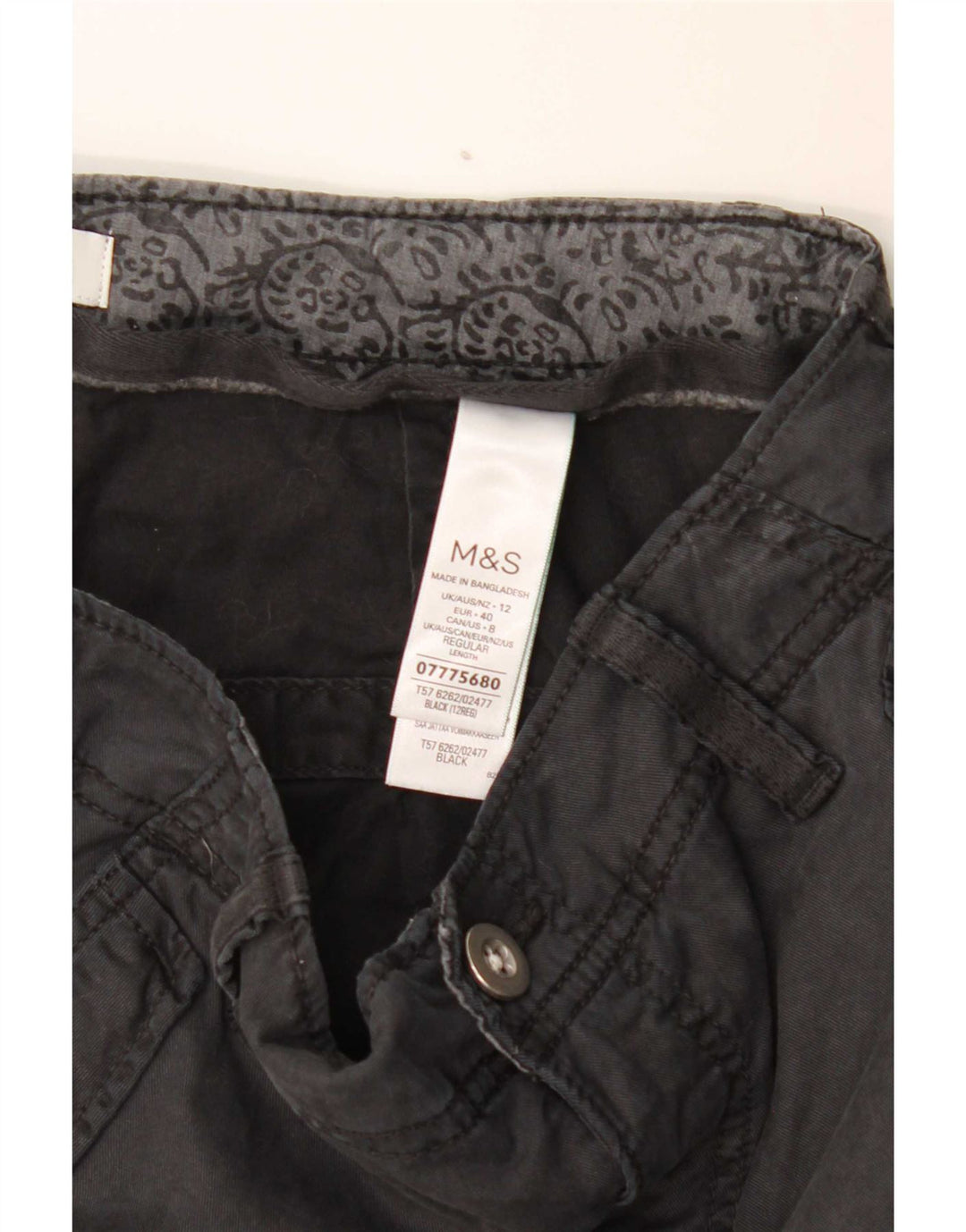 Женские брюки карго для джоггеров Marks & Spencer UK 12 Medium W30 L29 Серые