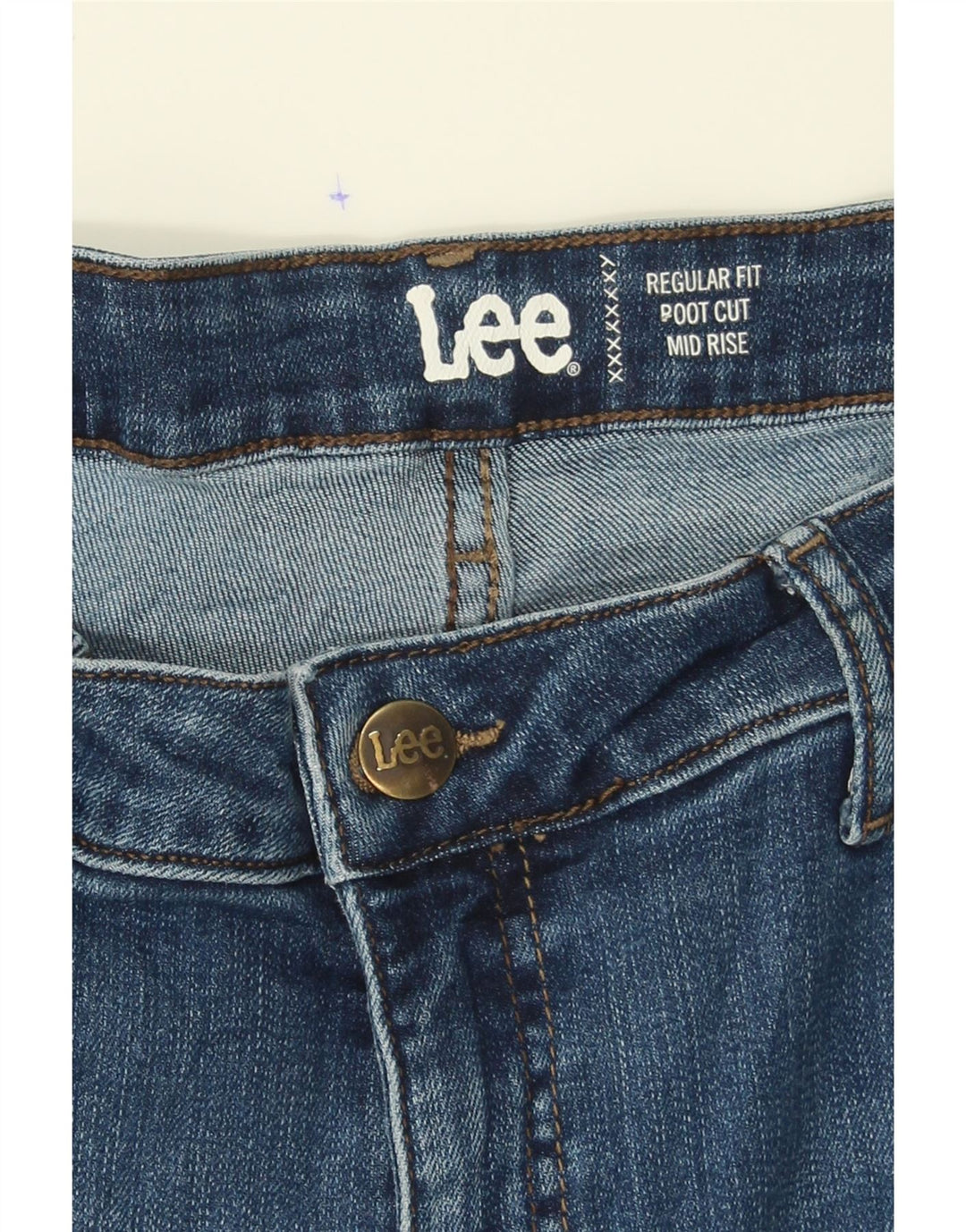 LEE Womens Mid Rise Regular Fit Bootcut Jeans W36 L32 Blue Cotton Vintage Lee and Second-Hand Lee from Messina Hembry 