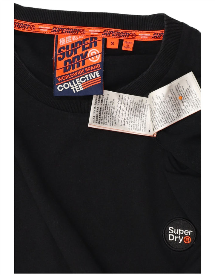 SUPERDRY Мужской жилет, маленький черный хлопок