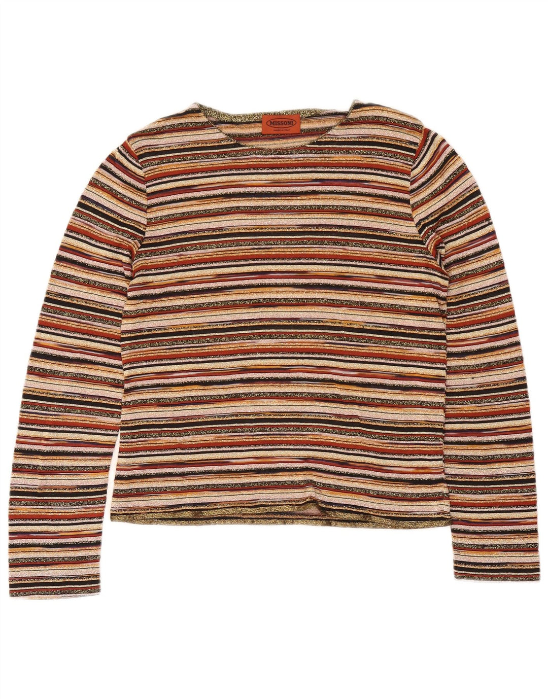 Женская блузка Missoni Top UK 12, средняя, разноцветная полоска