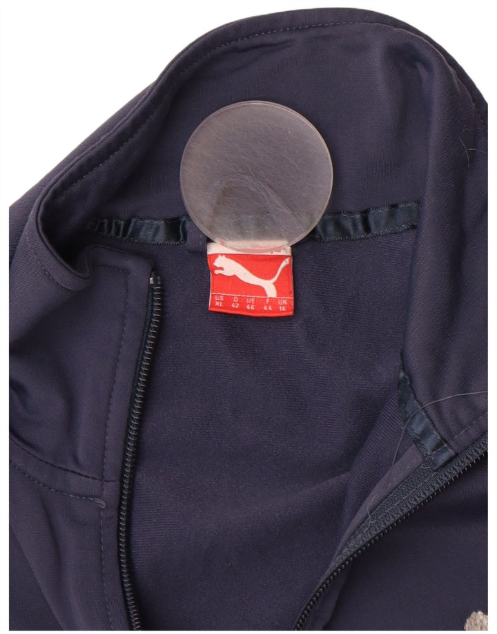 Женский спортивный костюм PUMA Top Jacket UK 16, большой темно-синий с цветными блоками