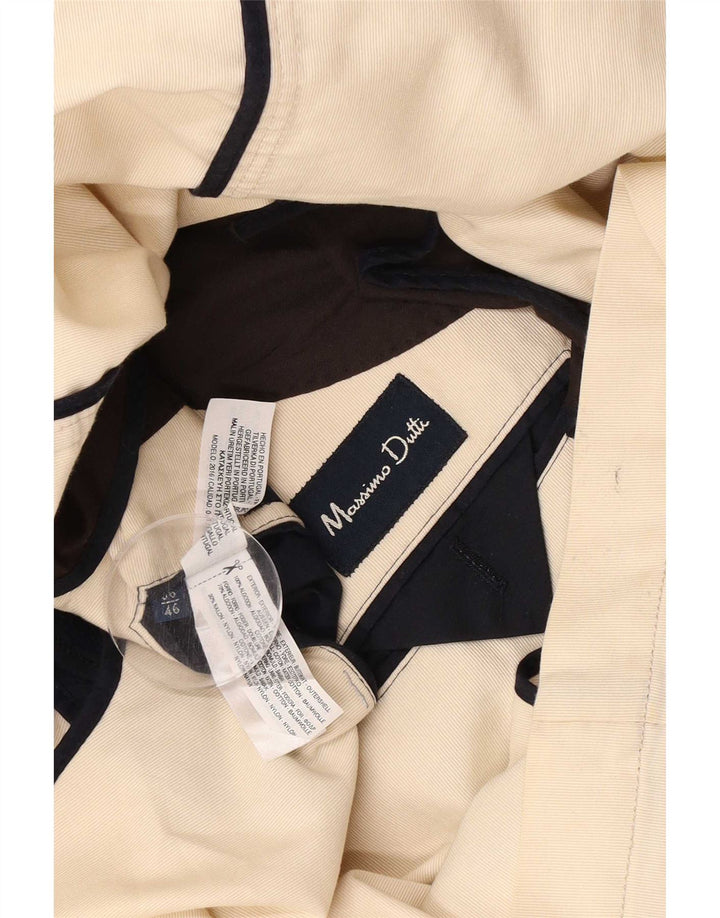 Мужской пиджак Massimo Dutti на 2 пуговицах EU 56 XL, бежевый хлопок