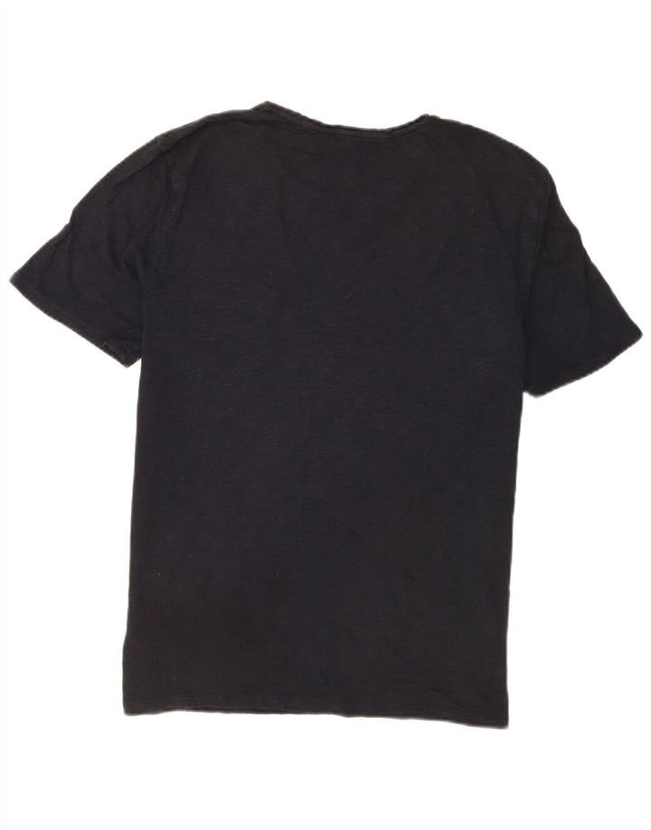 Мужская футболка Reiss, большой черный хлопок с крапинками