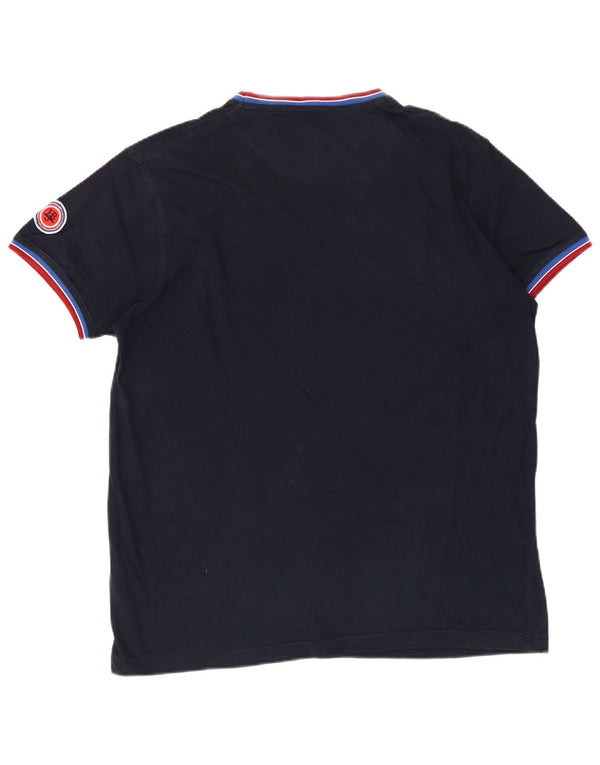 Мужская футболка с рисунком Harmont & Blaine, 2XL, темно-синий, хлопок