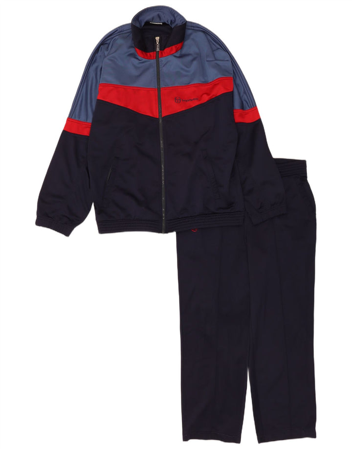 Sergio Tacchini Мужской полный спортивный костюм IT 46 Small Navy Blue Colourblock