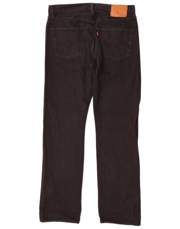 Мужские прямые джинсы Levi's 501 W34 L32, черный хлопок