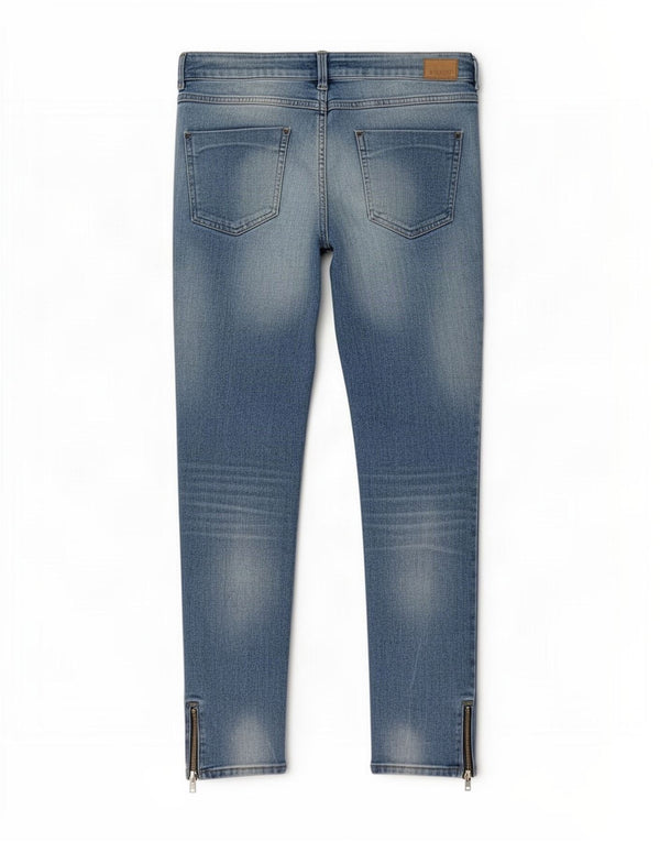 Женские джинсы скинни Zara EU 38, маленькие W28 L28, синие, хлопок