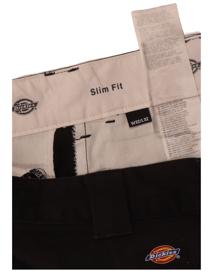 Мужские брюки-чиносы Dickies Slim Fit W32 L32, черные хлопковые