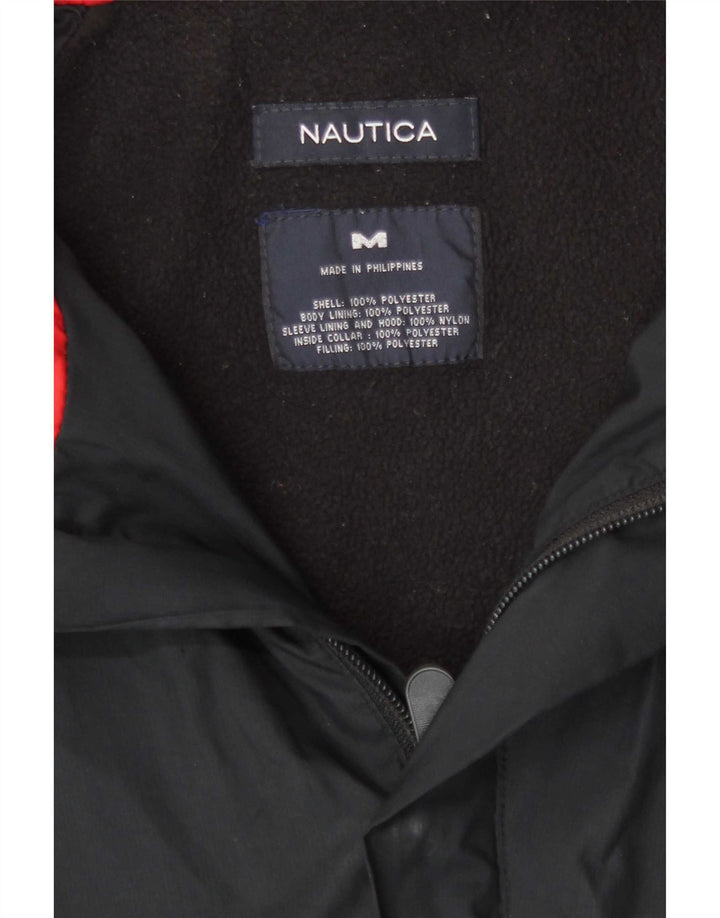 Мужская куртка-бомбер Nautica с капюшоном UK 38, средний темно-синий с цветными блоками