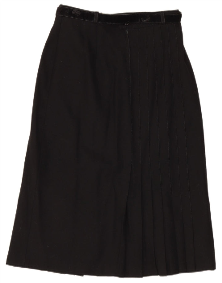 Винтажная женская юбка-трапеция W28, средняя черная