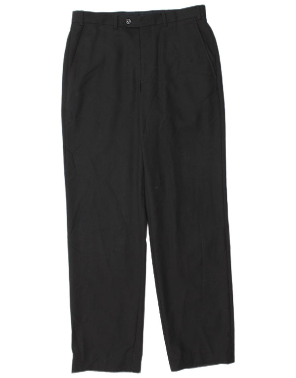 Armani Mens Straight Chino Trousers IT 48 Medium W32 L33 Black