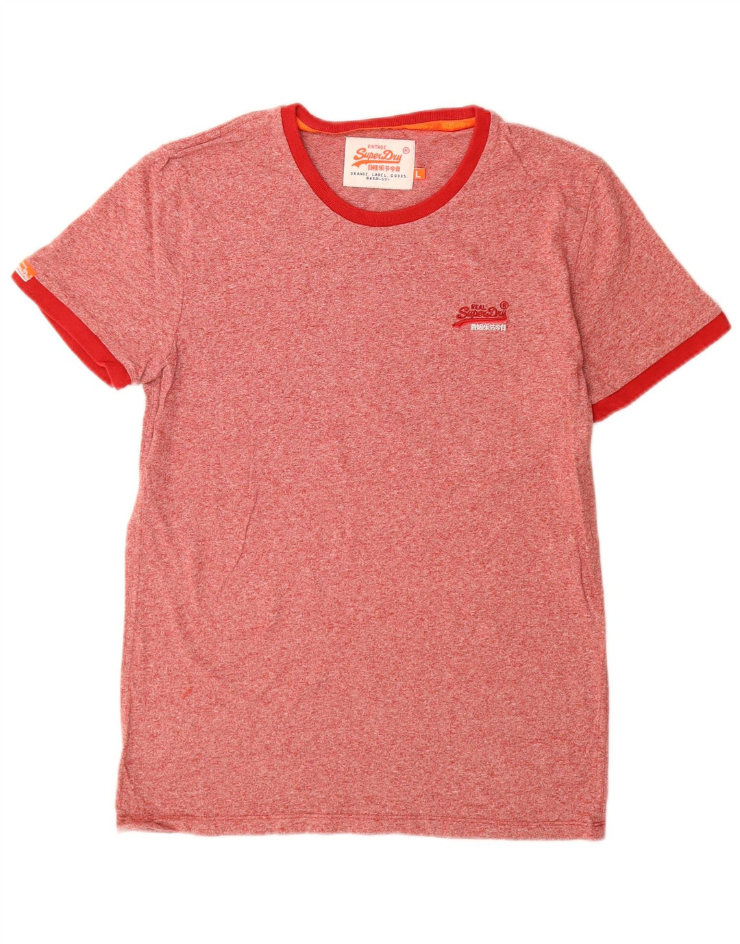 Мужская футболка с рисунком Superdry, большая красная в крапинку