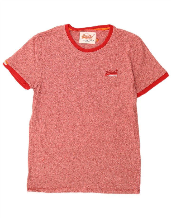 Мужская футболка с рисунком Superdry, большая красная в крапинку