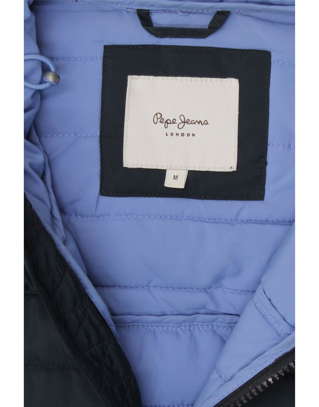 Мужская утепленная куртка PEPE Jeans с капюшоном UK 38, средний темно-синий полиэстер