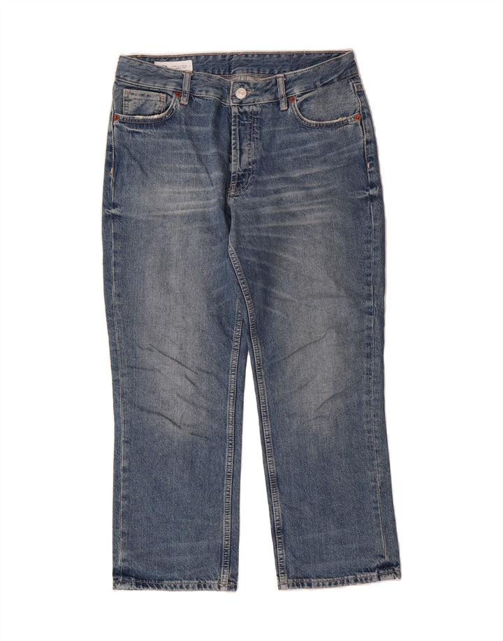 ZARA Womens Cropped Jeans EU 38 Small W28 L25 Blue Cotton Vintage Zara and Second-Hand Zara from Messina Hembry 