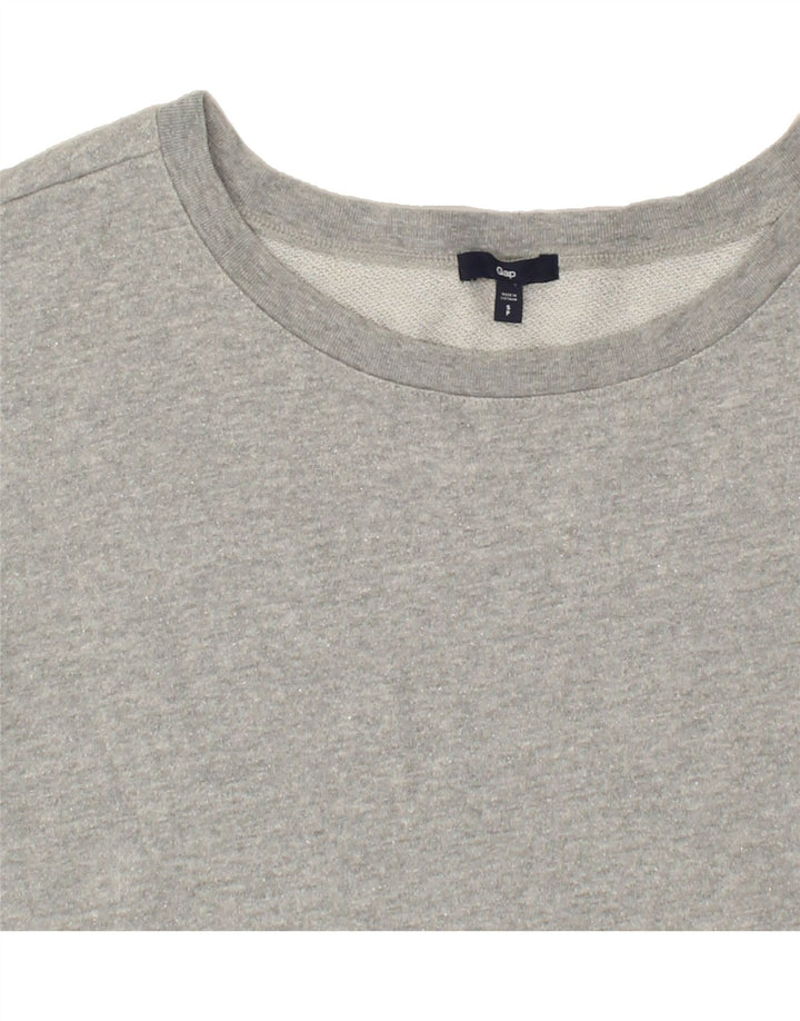 GAP Womens Longline Oversized T-Shirt Top UK 10 Small Grey Cotton Vintage Gap and Second-Hand Gap from Messina Hembry 