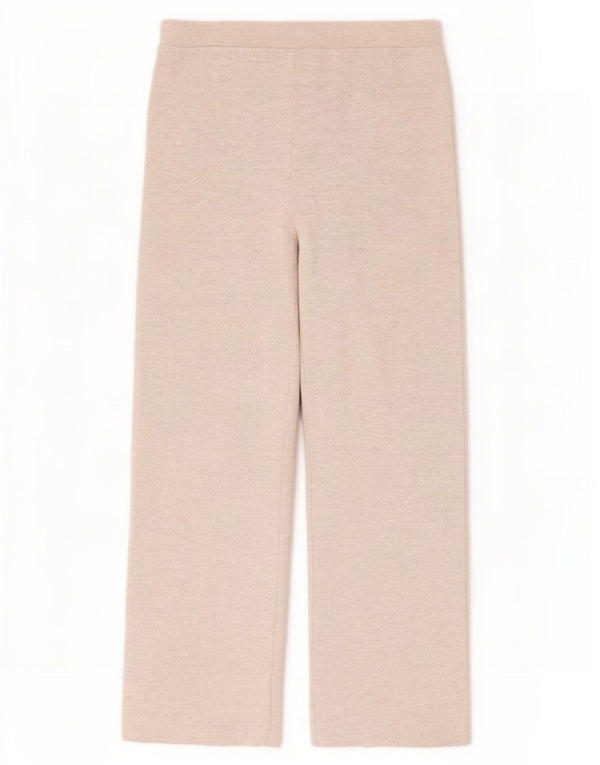 Женские трикотажные брюки свободного кроя Zara UK 14, средний бежевый полиэстер