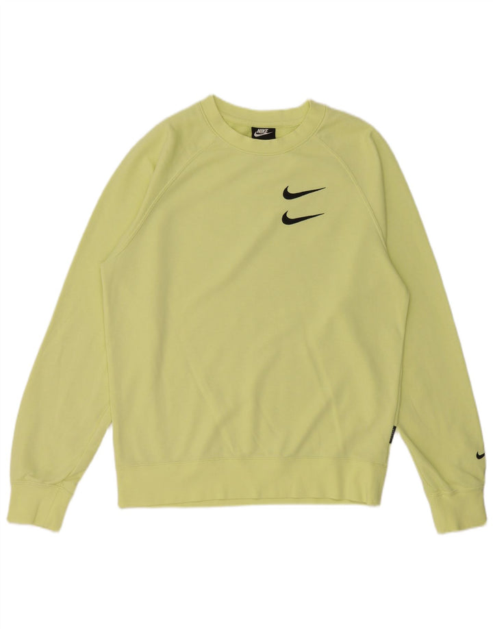Мужской свитшот с рисунком Nike, маленький желтый хлопковый джемпер