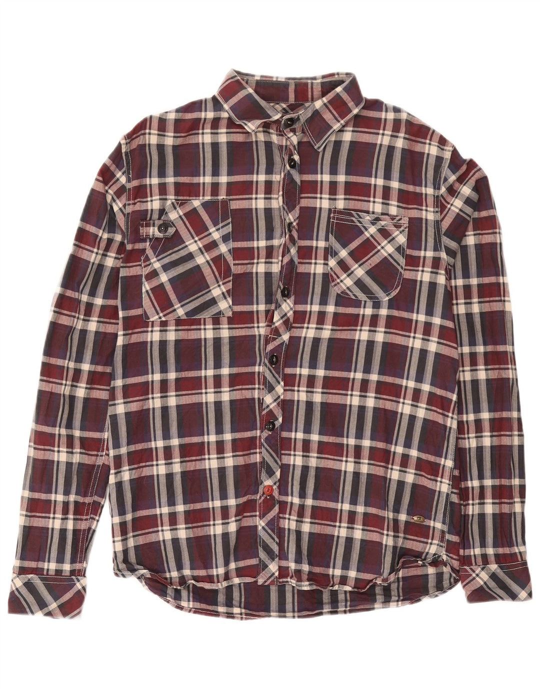 Мужская фланелевая рубашка SCOTCH & SODA, большая бордовая клетка