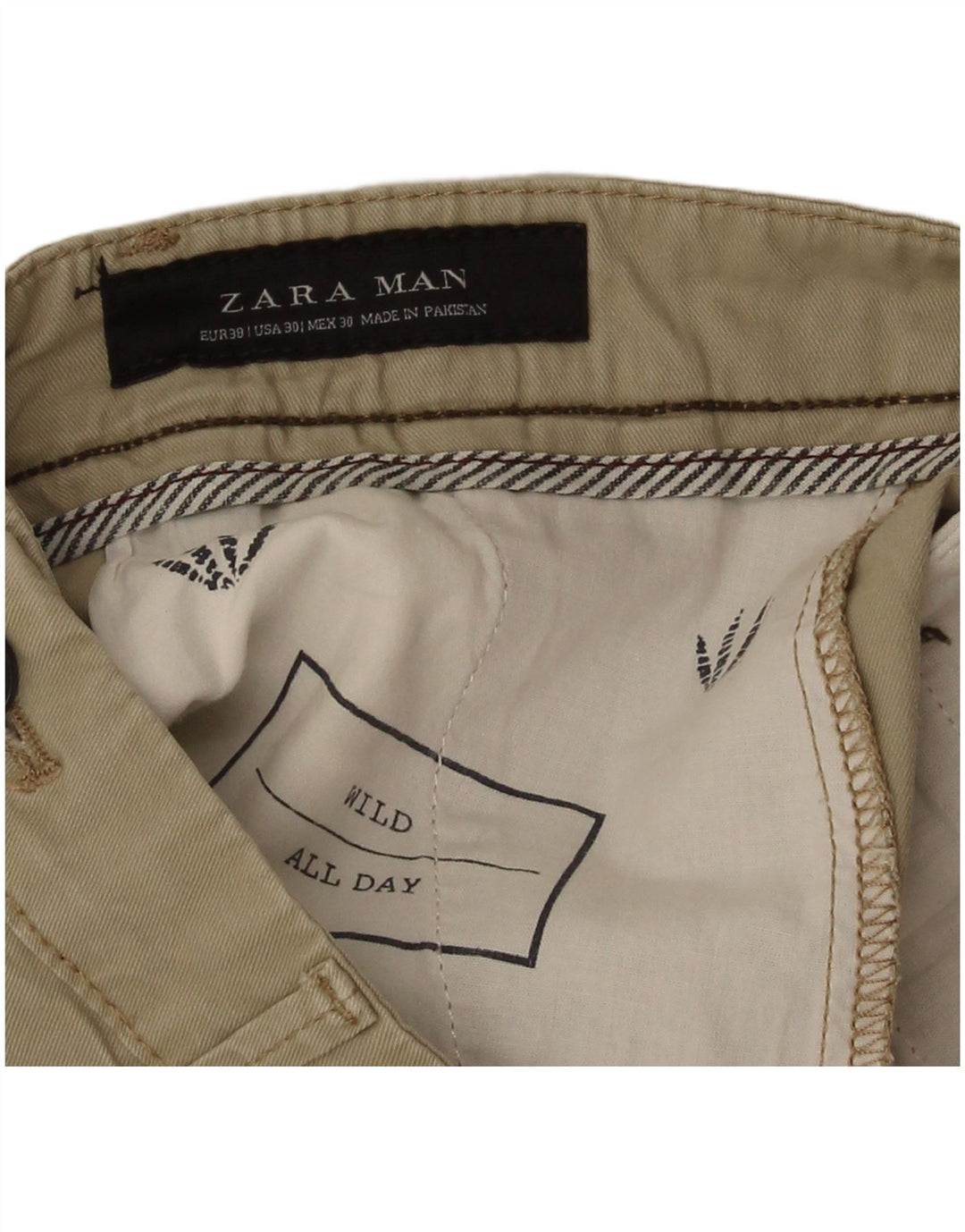 Мужские шорты чинос Zara EU 38 Small W30 Бежевые