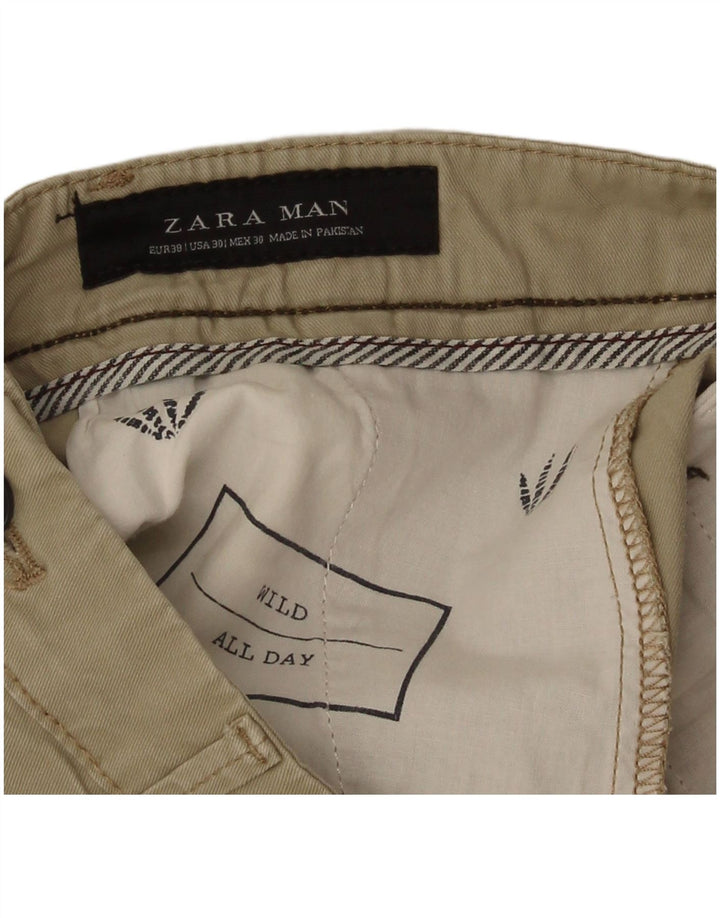 Мужские шорты чинос Zara EU 38 Small W30 Бежевые