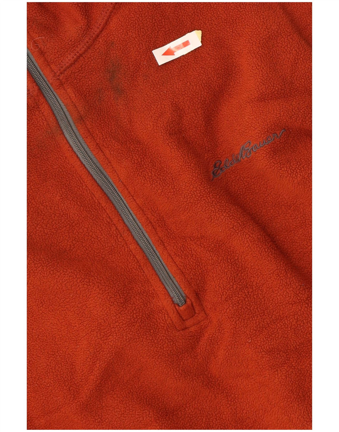 Мужской флисовый джемпер EDDIE BAUER с воротником на молнии, большой оранжевый, полиэстер