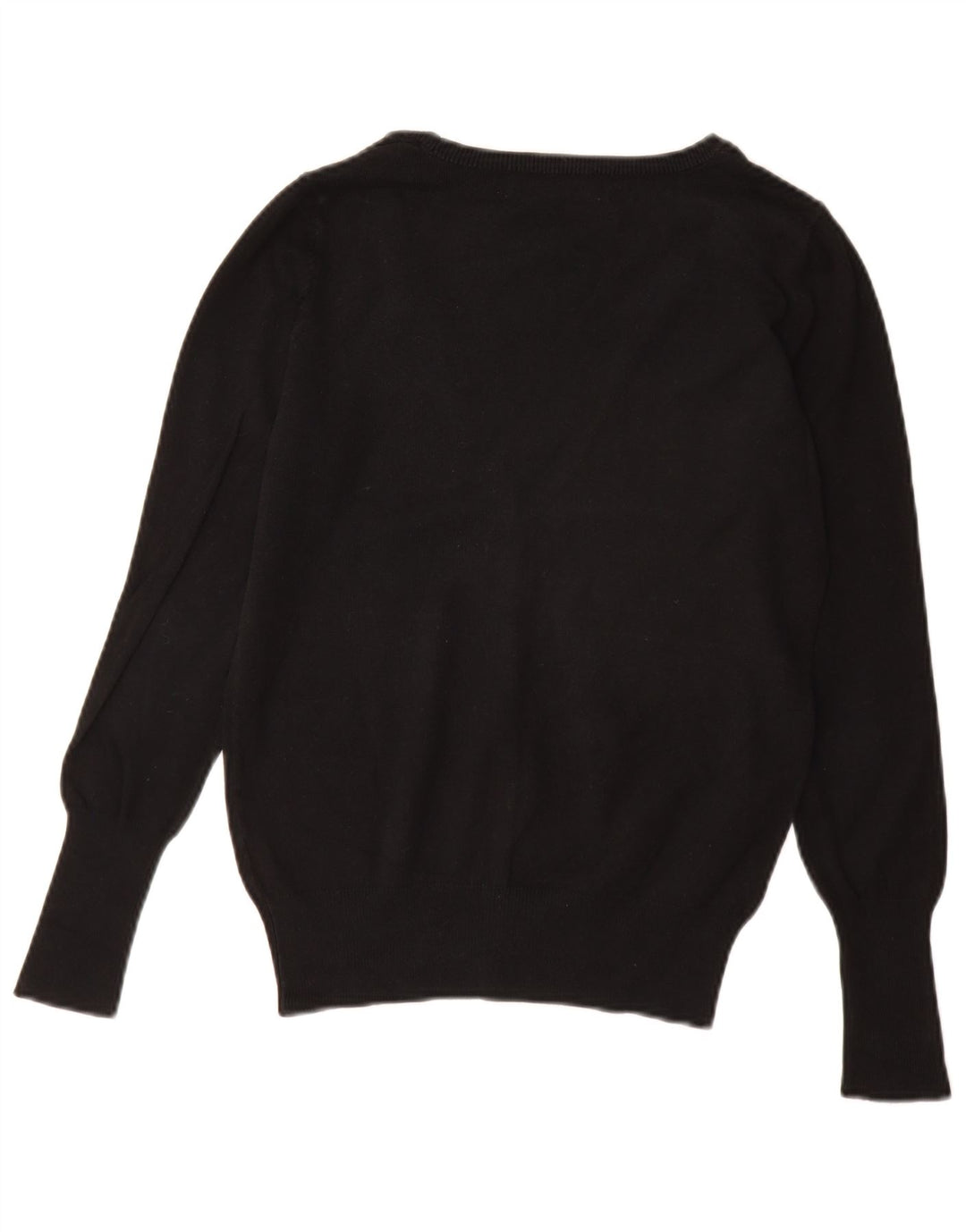 Женский кардиган Zara UK 12, средний черный хлопковый свитер