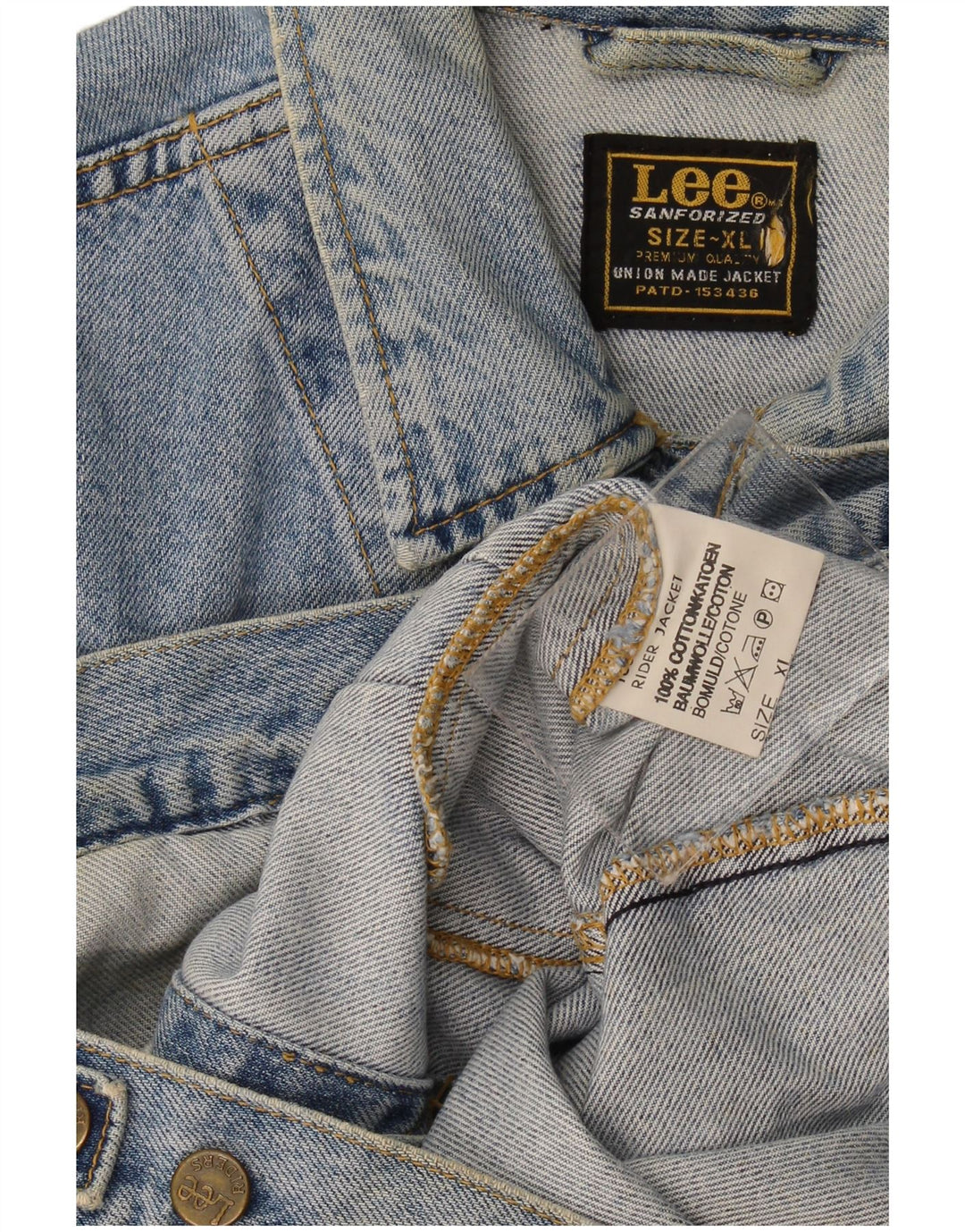 Мужская джинсовая куртка Lee UK 42 XL, синяя, хлопок