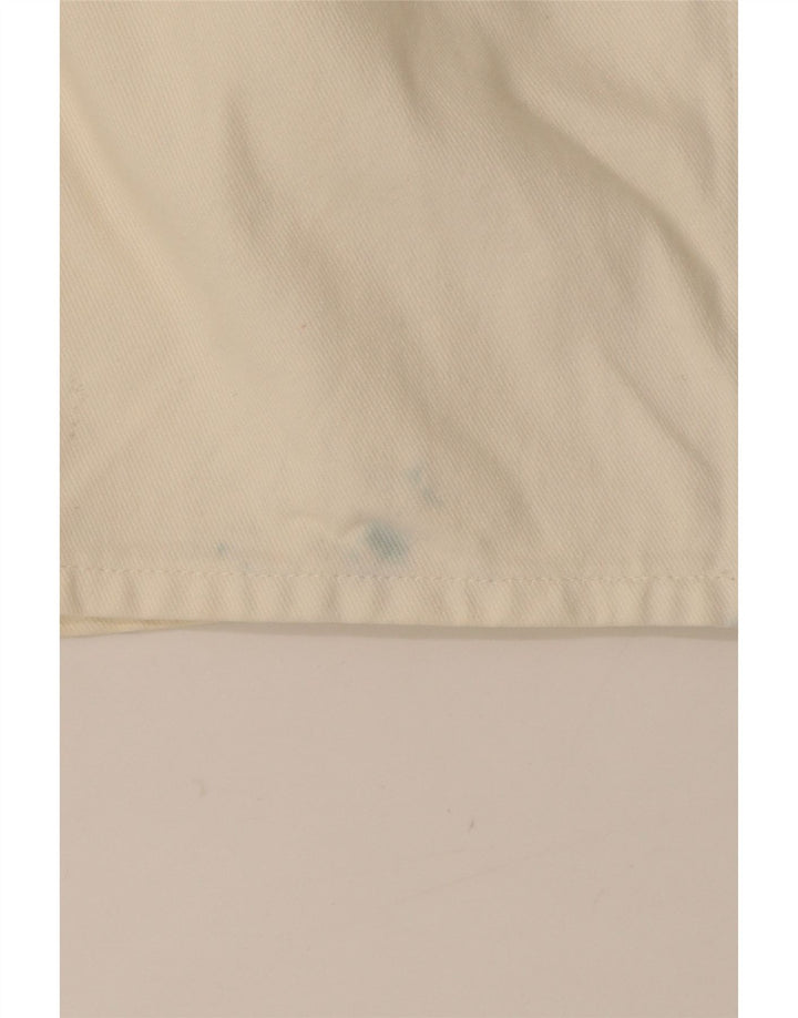 UNIFORM Womens Denim Skirt W26 Small White Cotton Vintage Uniform and Second-Hand Uniform from Messina Hembry 
