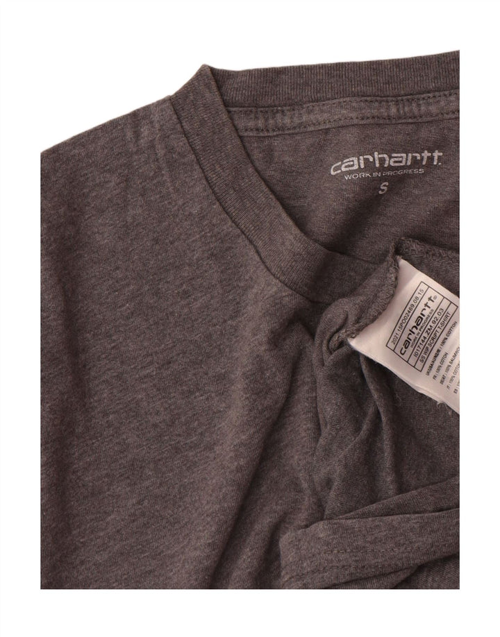 Мужская футболка с рисунком Carhartt, маленький серый хлопок