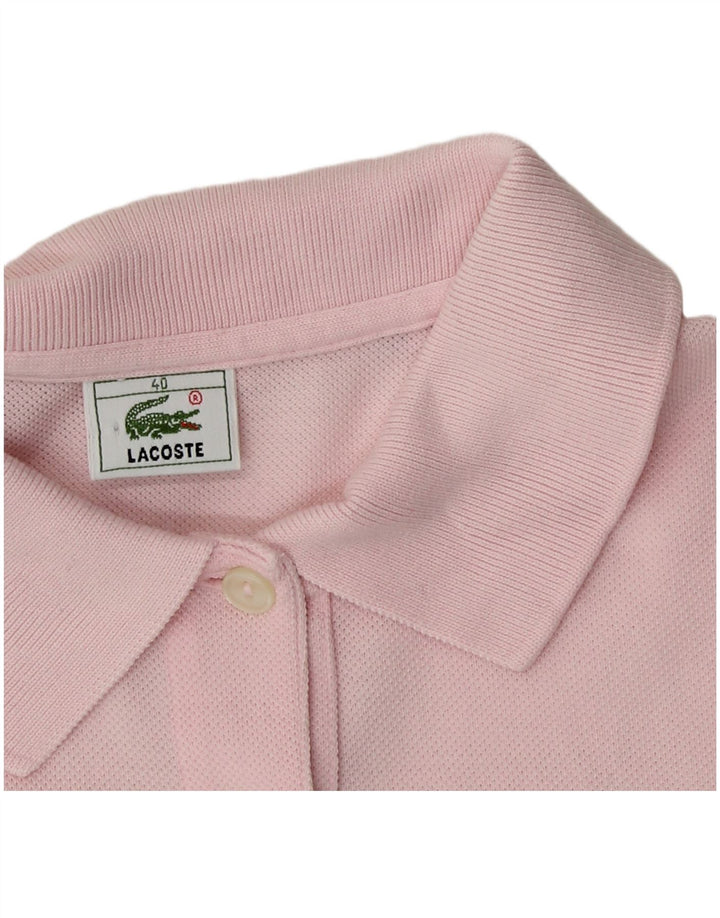 Женская рубашка поло Lacoste, размер 40, средний розовый хлопок, размер 40