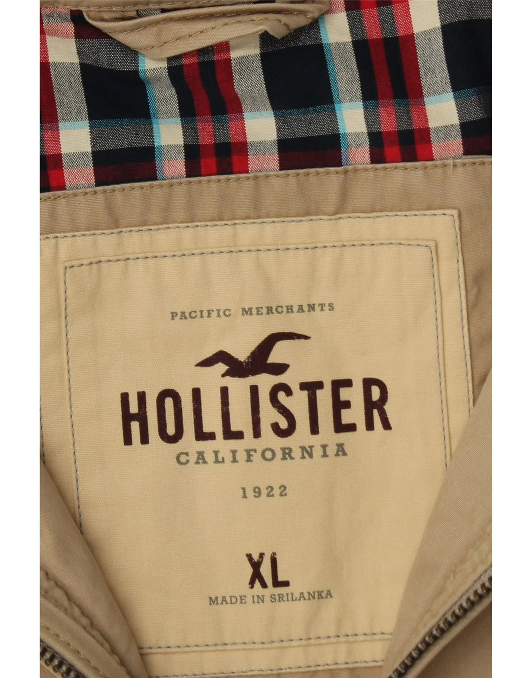 Мужская куртка-бомбер HOLLISTER UK 42 XL, бежевый хлопок