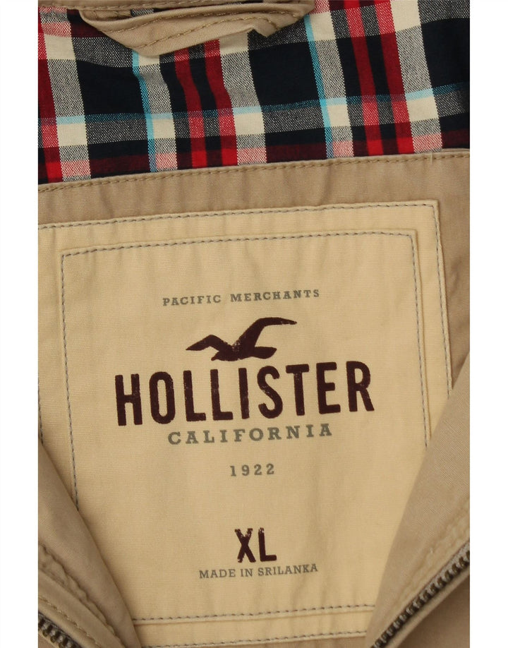 Мужская куртка-бомбер HOLLISTER UK 42 XL, бежевый хлопок