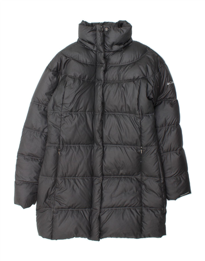 COLUMBIA Womens Padded Coat UK 16 Large Grey Polyester Vintage Columbia and Second-Hand Columbia from Messina Hembry 
