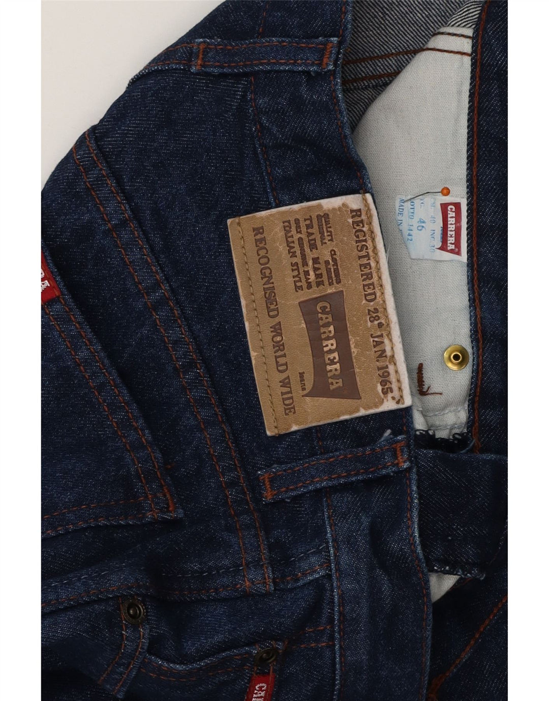 Мужские прямые джинсы CARRERA IT 46 Small W30 L28 Синий хлопок