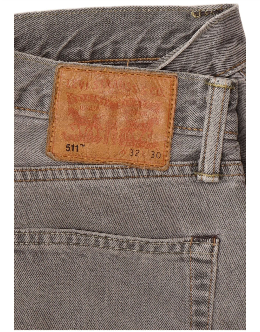 Мужские зауженные джинсы Levi's 511 W32 L30 серые, хлопок