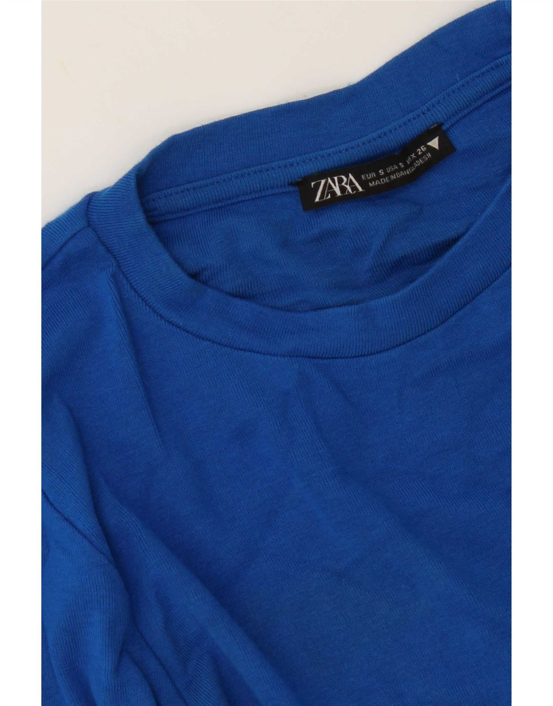 Женский укороченный топ Zara с длинным рукавом UK 8, маленький синий
