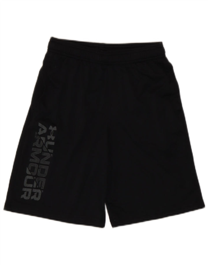 Спортивные шорты с графическим рисунком для мальчиков Under Armour, 9–10 лет, средний черный, полиэстер