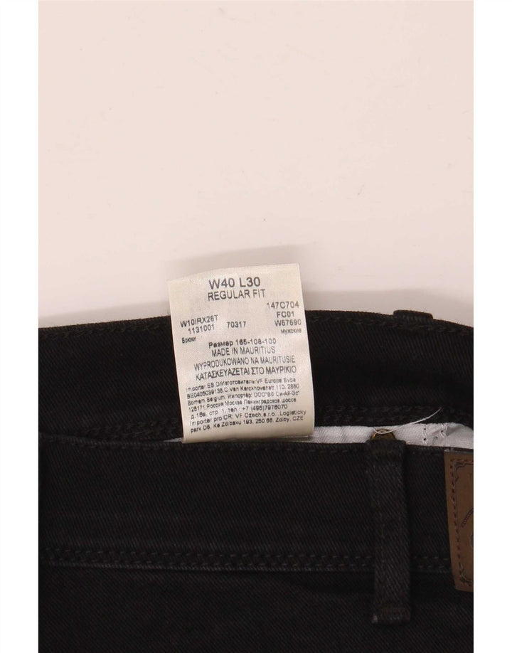 Женские прямые джинсы Wrangler стандартного кроя W40 L30, черный хлопок