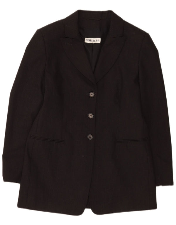 Женский удлиненный пиджак Cerruti 1881 на 3 пуговицах, Великобритания 14, средний серый цвет