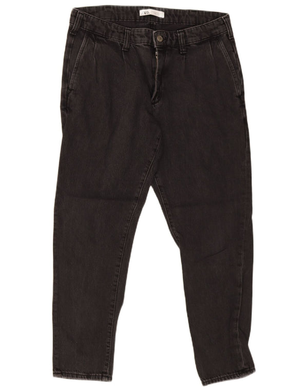 Мужские укороченные джинсы Zara Slim EU 40 Medium W31 L27, черный хлопок